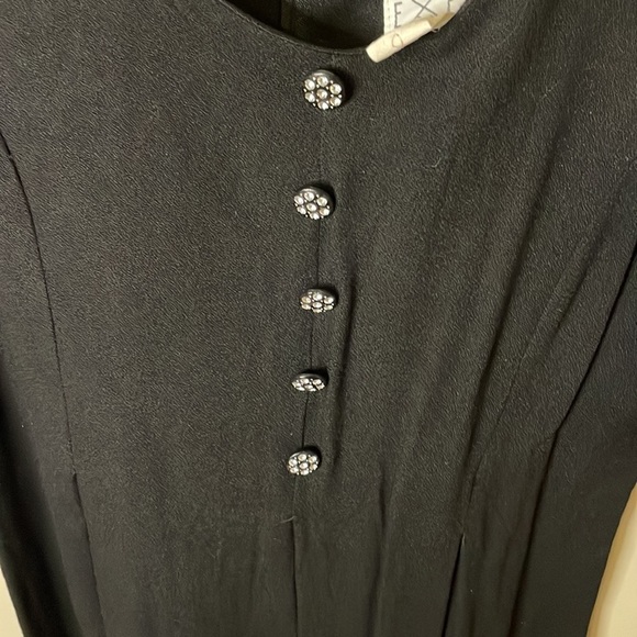 EXPO Wide Leg Romper Black with Jewel Buttons size 6 - Picture 4 of 10